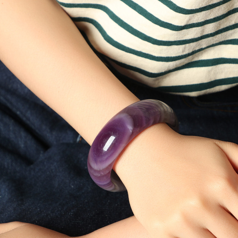 市面罕见斯里兰卡千层舒萤石萤石手镯女款异象水晶手镯