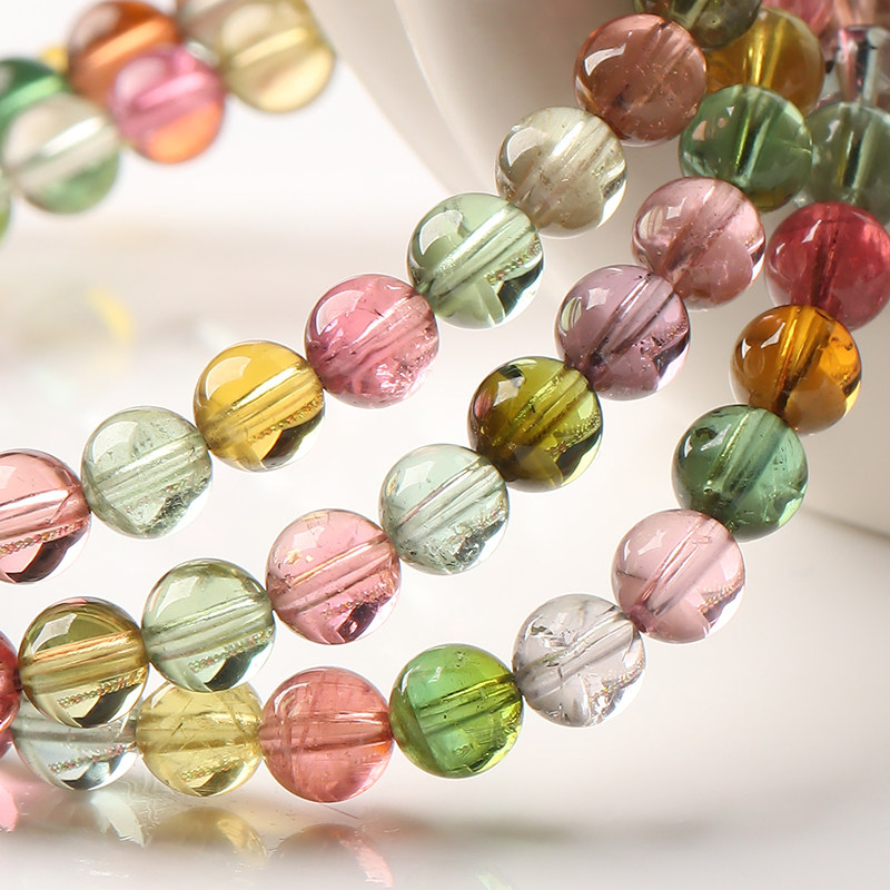 纯净冰淇淋碧玺多圈手链透度达到到了体又保留手链