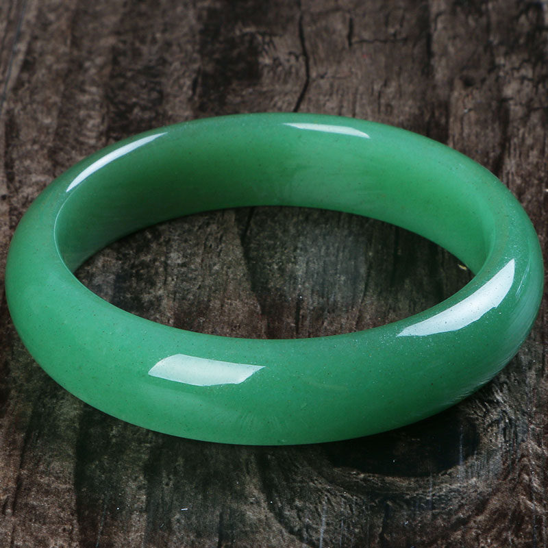 亲宝水晶印度天然浓绿绿冰糯体东陵玉手手镯女款手镯