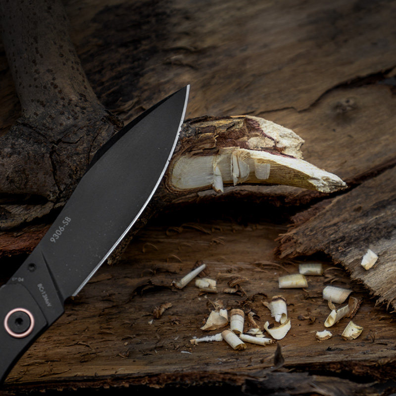 三刃木新品9306轻户外高硬度锋利折叠刀开瓶器玫瑰金时尚水果刀