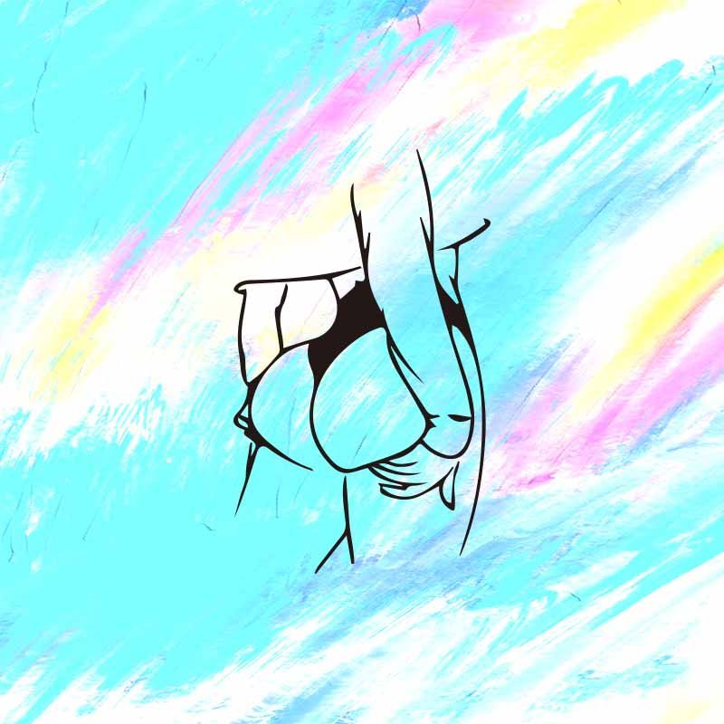 曲线凹凸美女划痕遮挡车贴创意个性汽车电动摩托车汽车贴片