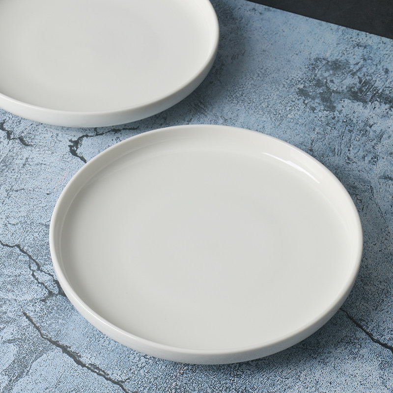 法国订单白色简约家用创意盘子某牌孤品西餐盘