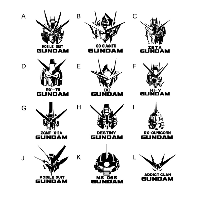 机动战士高达gundam车身贴钢日本动漫车贴二次元贴纸防水3d汽车装饰贴