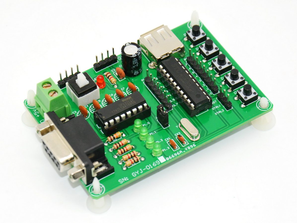 输入stc12c2052ad精简开发串口通信按键led显示模拟开发板