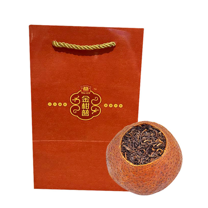 普洱茶大益益宝大红柑熟260g2018年新会金柑普陈皮普洱