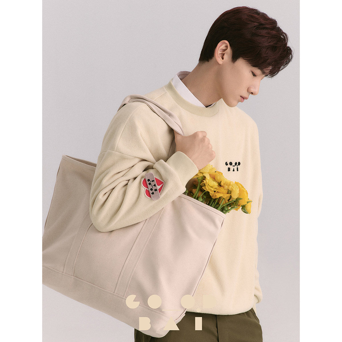 合作白敬亭同款goodbai系列中性卫衣30天发货卫衣