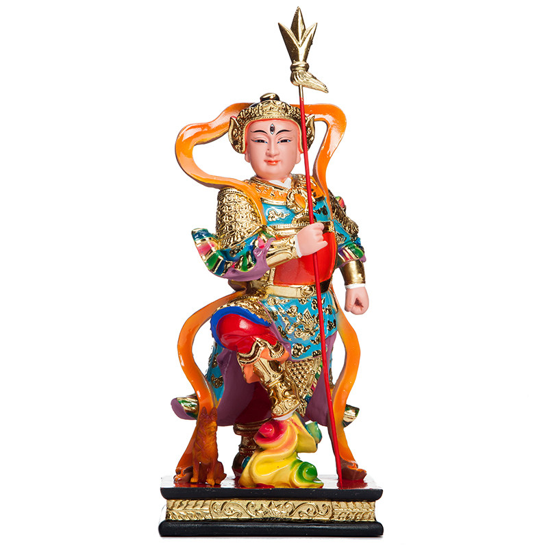 二郎神神像站杨摆件二郎真君12寸居家用品手工摆件