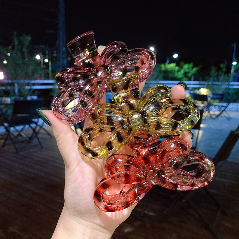 韩版简约网红大号女塑料发夹抓夹时尚百搭马尾抓卡扎洗澡抓夹后脑