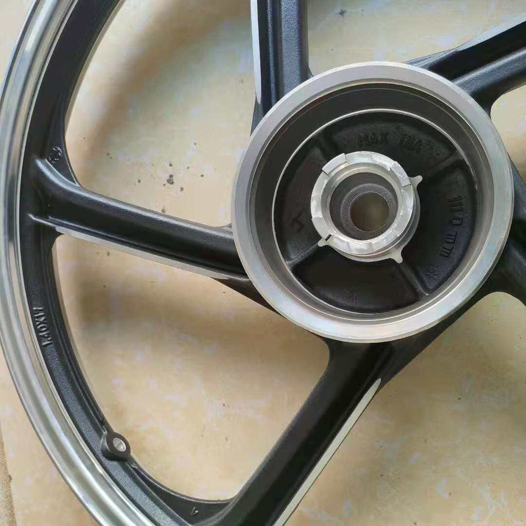 适用豪爵1107c前轮鼓刹黑亮钢圈原厂正品轮胎摩托车轮毂