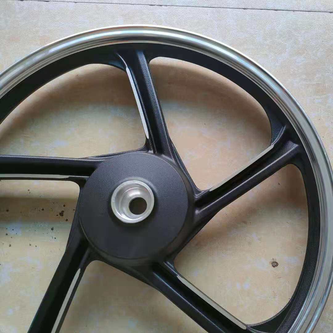适用豪爵1107c前轮鼓刹黑亮钢圈原厂正品轮胎摩托车轮毂