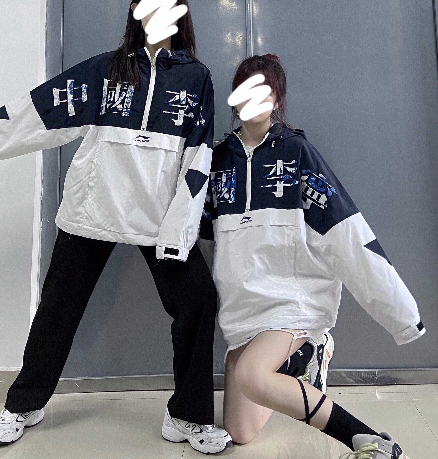 中国行李宁巴刺绣行至巴黎男女外套时装周潮牌情侣网红半拉链夹克