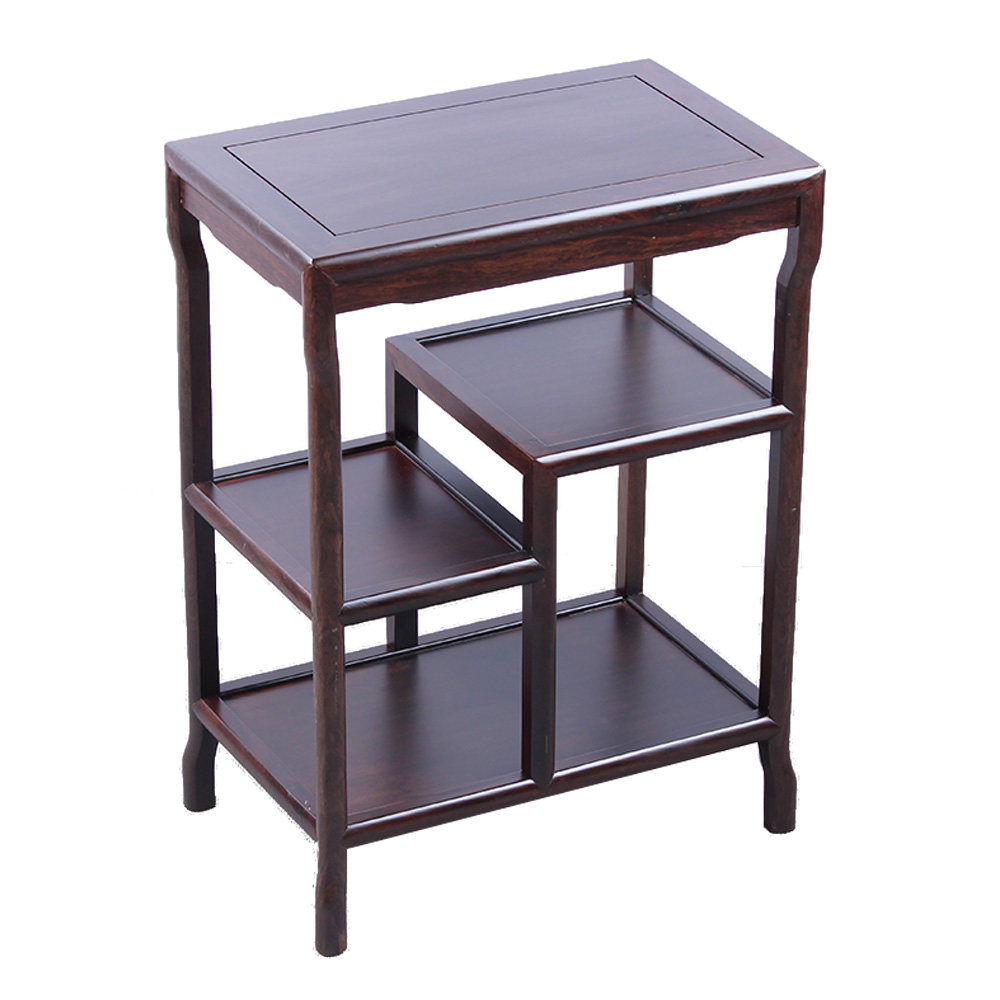 红木架小柜子置物架茶桌茶水茶几檀木中式边柜角几