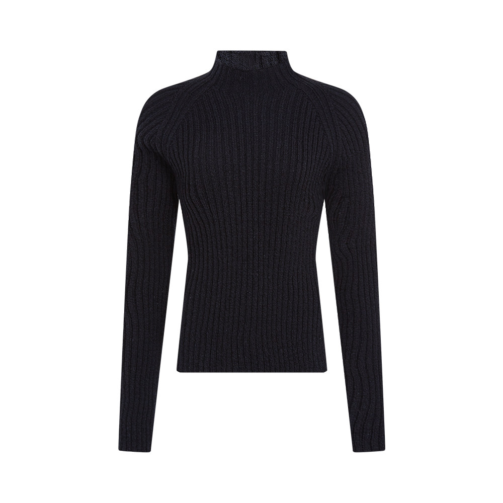 jilsander简风花色纯羊羊毛半高高领针织女式毛衣