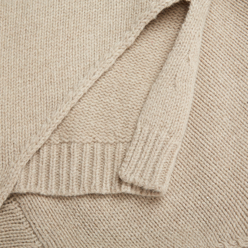 jilsander纯羊羊毛不对称衣领衣摆侧开针织衫ins毛衣