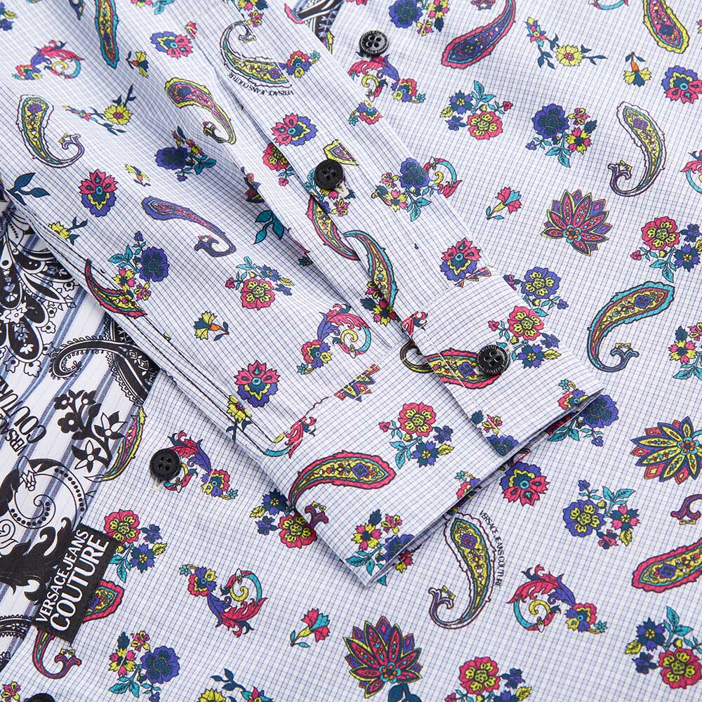 versacejeanscouture多色经典腰果花印花饰衬衫