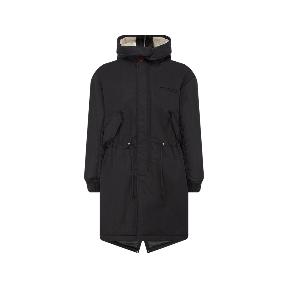 自营undercover服饰黑色经典款式抽绳男生生长羽绒服风衣