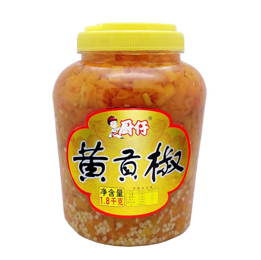 包邮厨仔黄贡椒1.8kg酱椒辣椒酱正宗湖南特产黄剁椒辣椒粉料