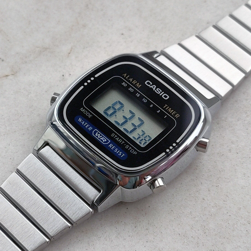 复古金属百搭学生防水数显电子表 卡西欧手表女casio la670wa - 痕风