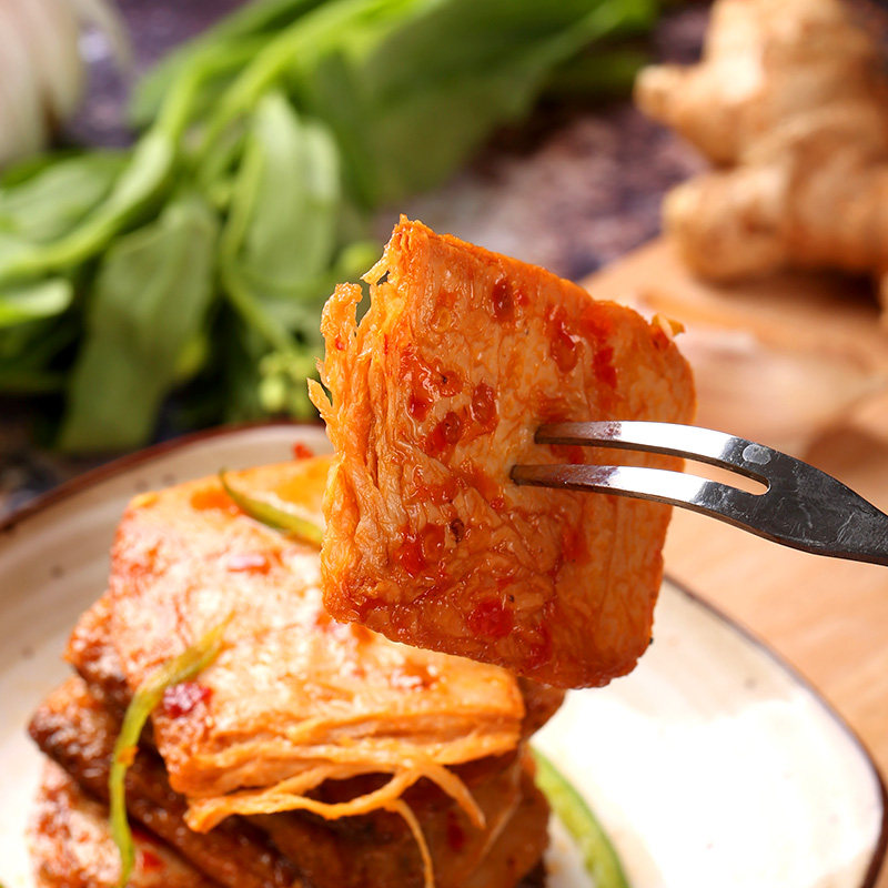 【好巴食植物基人造肉】鱼香味手撕牛排零食小包装素肉蛋白豆制品