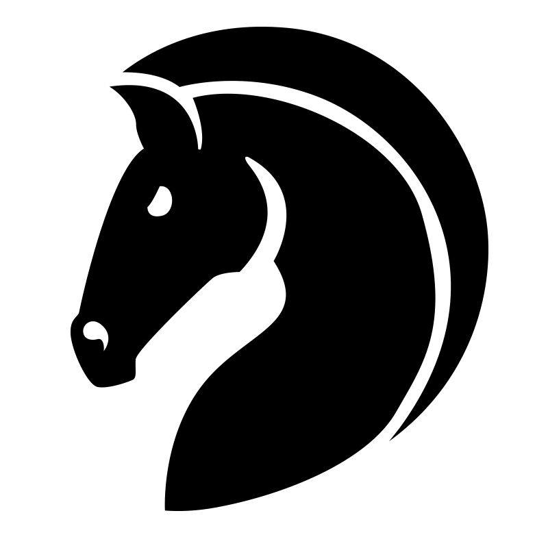 国际象棋马头形象设计墙贴玄关墙面装饰简约黑白简风墙贴