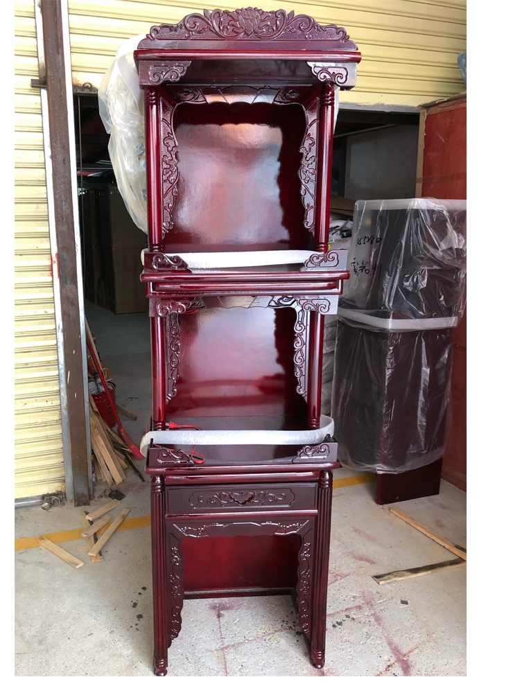 三层古典佛龛神台祖先佛像供台神龛供奉台佛柜拜神柜供桌立柜供桌