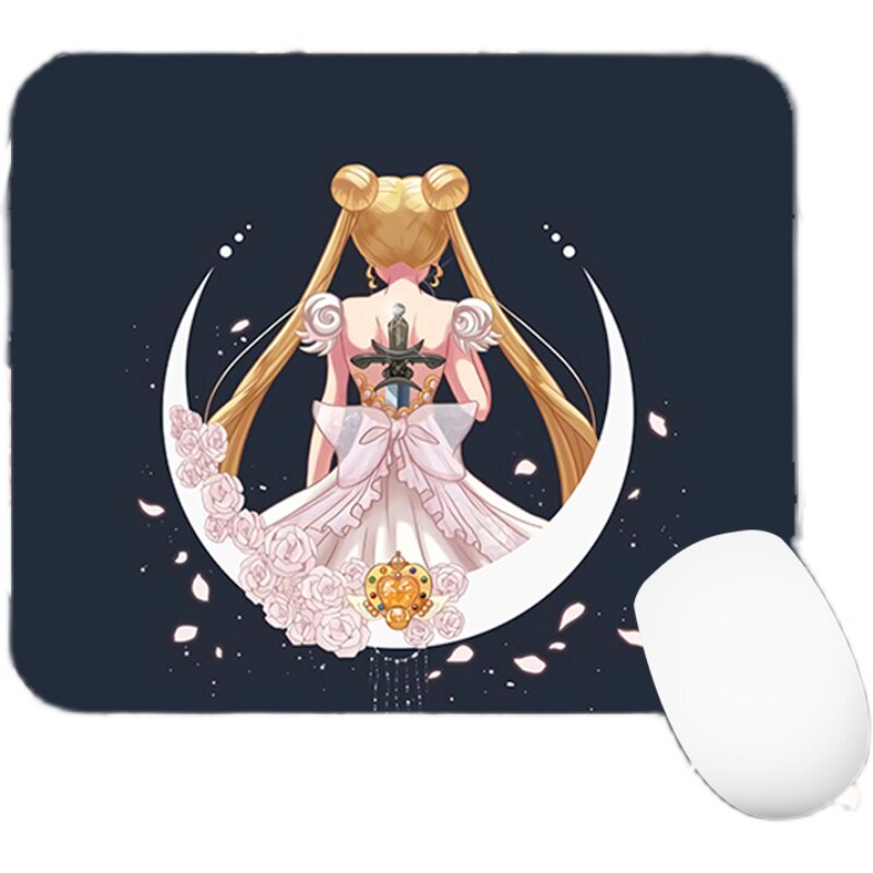鼠标垫简约小号美少女战士办公游戏胶垫桌垫加厚电脑鼠标垫