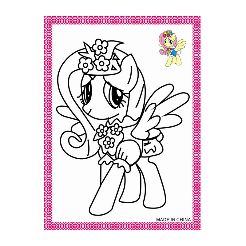 儿童水彩画涂鸦画涂色diy颜料水粉涂鸦画填色画幼儿园手工套装