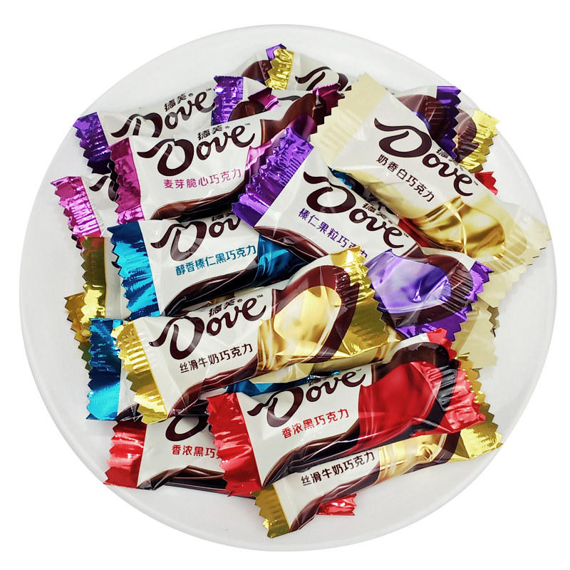 德芙巧克力混合合口味500克散装丝滑牛奶黑白巧榛牛奶巧克力