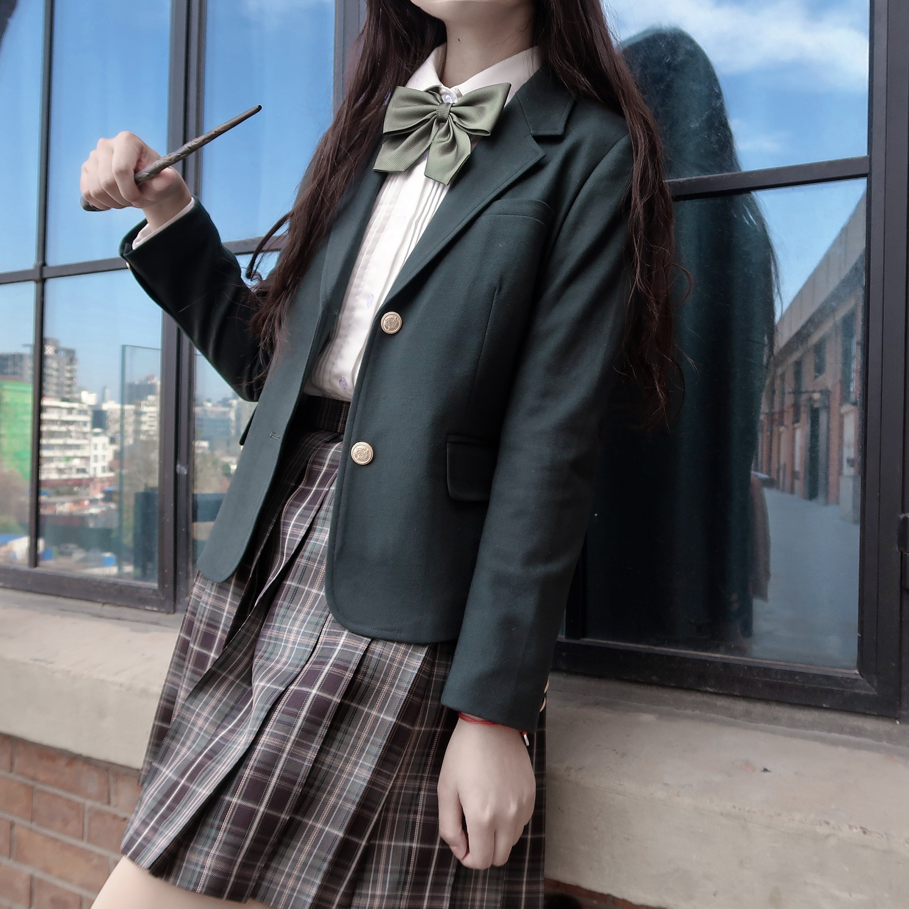 忘川琉璃2020正版高御知套装墨绿西装秋冬jk西装