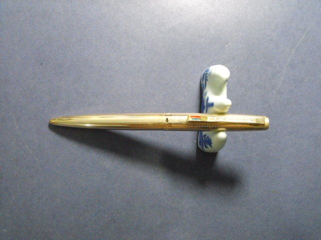 圆珠笔丰华铝杆刻花双色90年代库存怀旧经典老笔文具圆珠笔