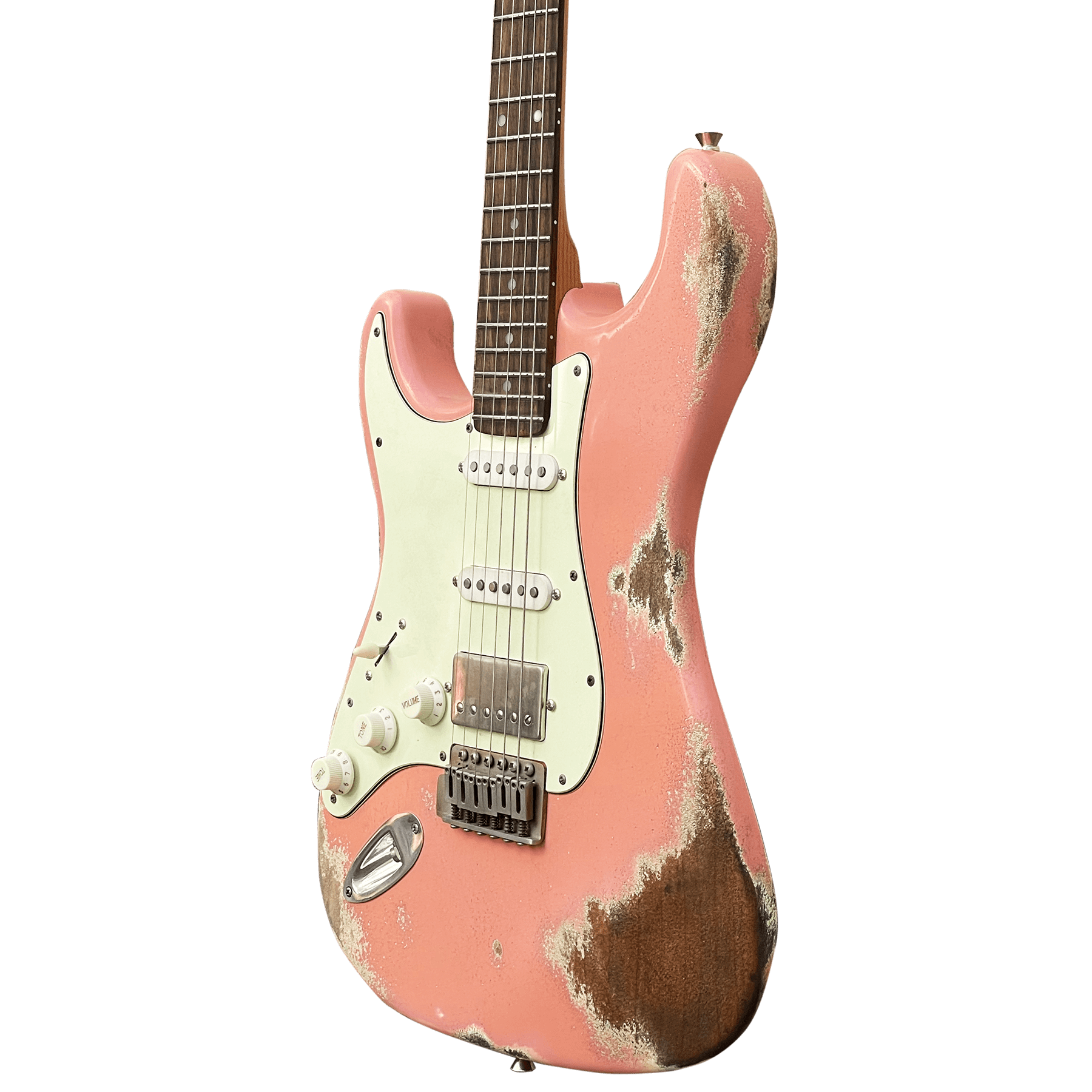 10sicc反手贝壳猛男做旧复古st左手手电吉他-电吉他