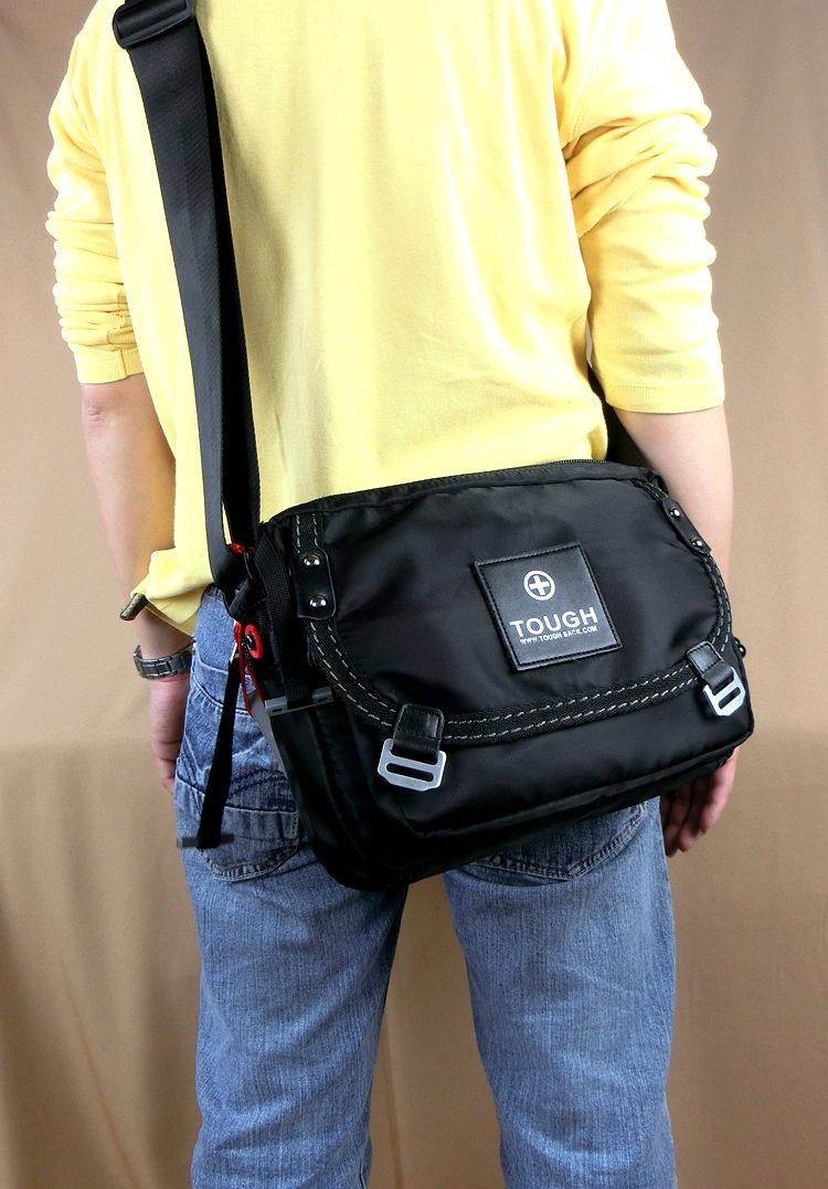 tough男包韩版斜挎包盖式多层实用单肩包十年经典男士商务休闲包