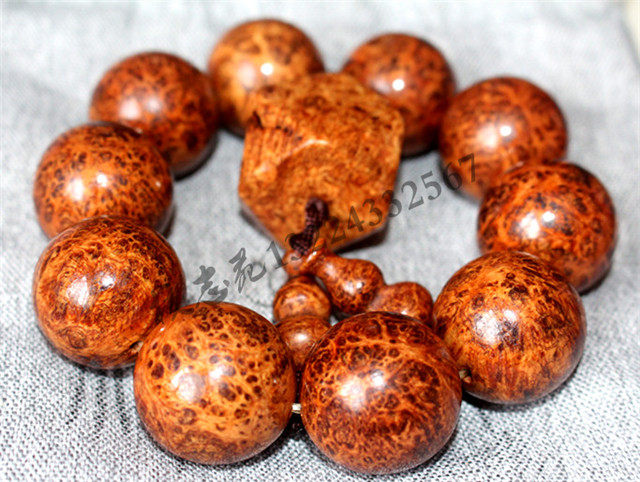 东北沉香琥珀木手串长白山松明明子老料丁顺纹满油全小众木作