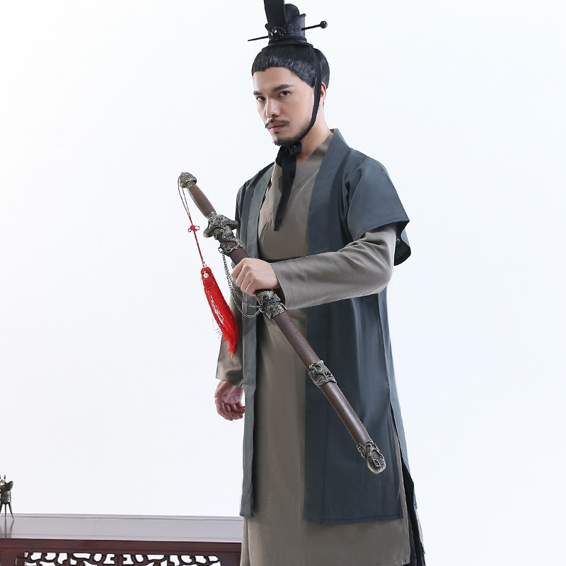 古装珂卡影视棉麻日常汉服书生服剑民族服装