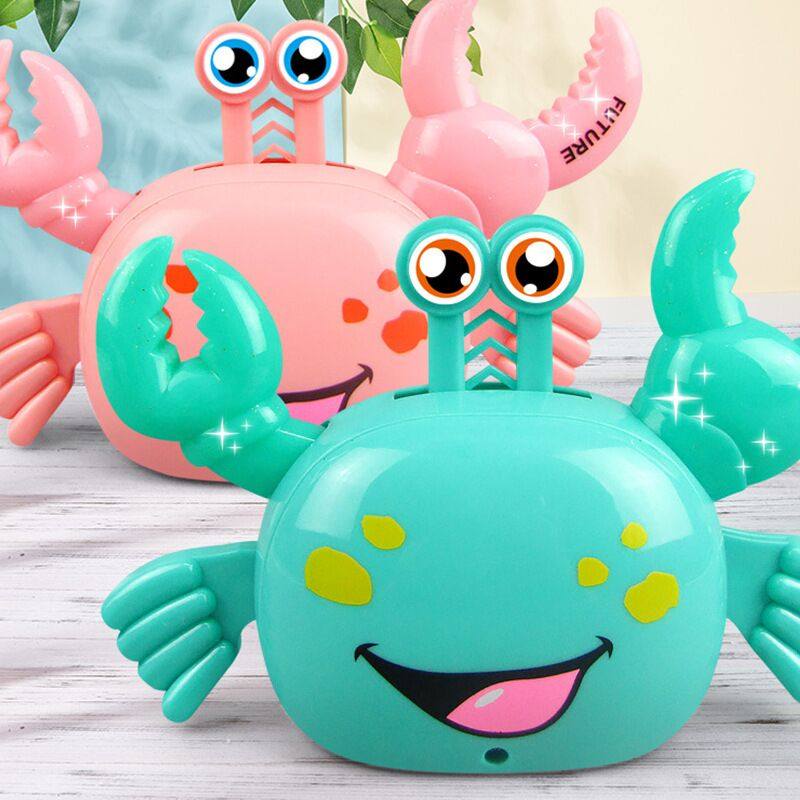 玩具网红同款电动螃蟹会爬电动玩具宝宝发光男女电动