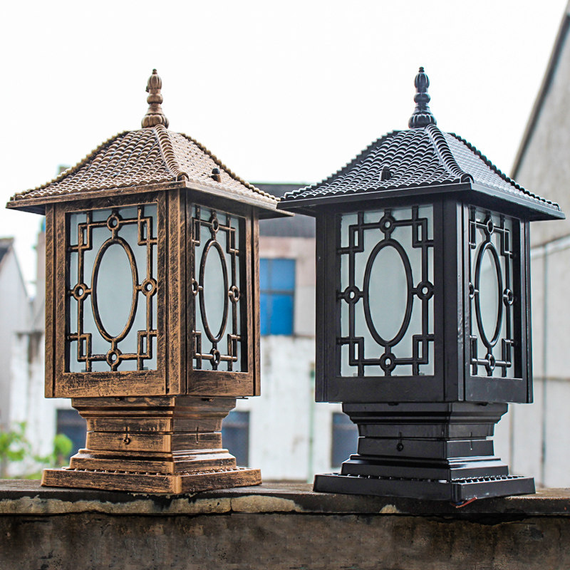 围墙花园别墅院子农村新农村外墙防水灯柱户外中式景观庭院灯饰