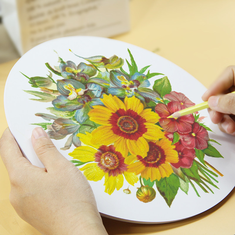 超白圆形彩铅绘画画纸素描水彩儿童美术画画素描