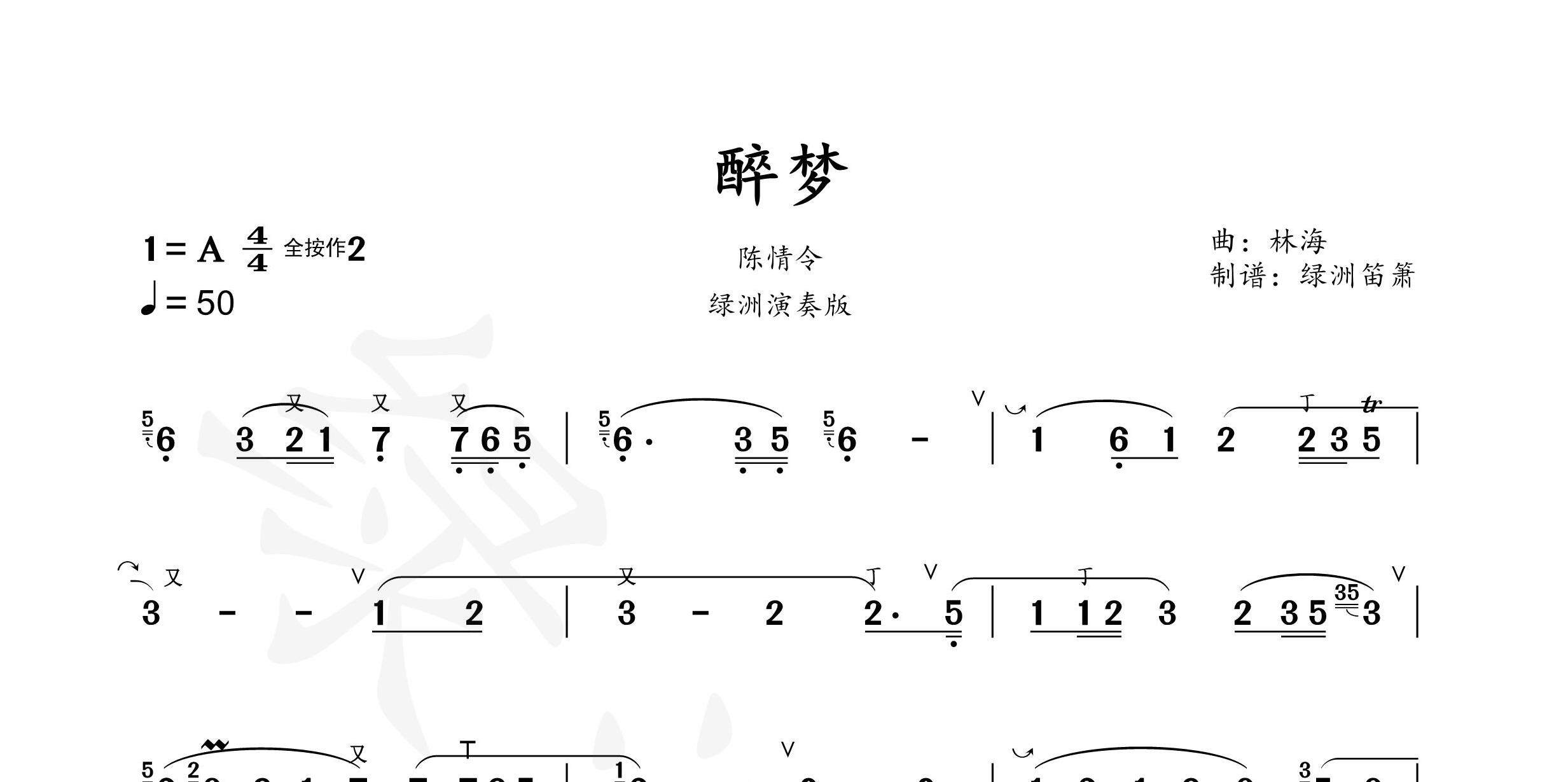 up笛子绿洲主推推荐竹笛演奏乐曲曲谱伴奏笛子