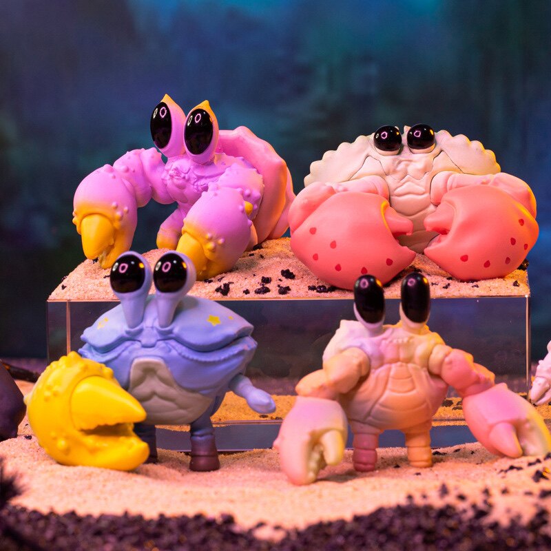 系列正品muyanbubbles水产螃蟹盲盒海鲜手办摆件寄居蟹