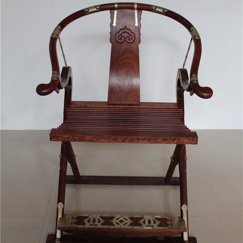 交椅元代明式躺椅王款缅甸花梨圈椅