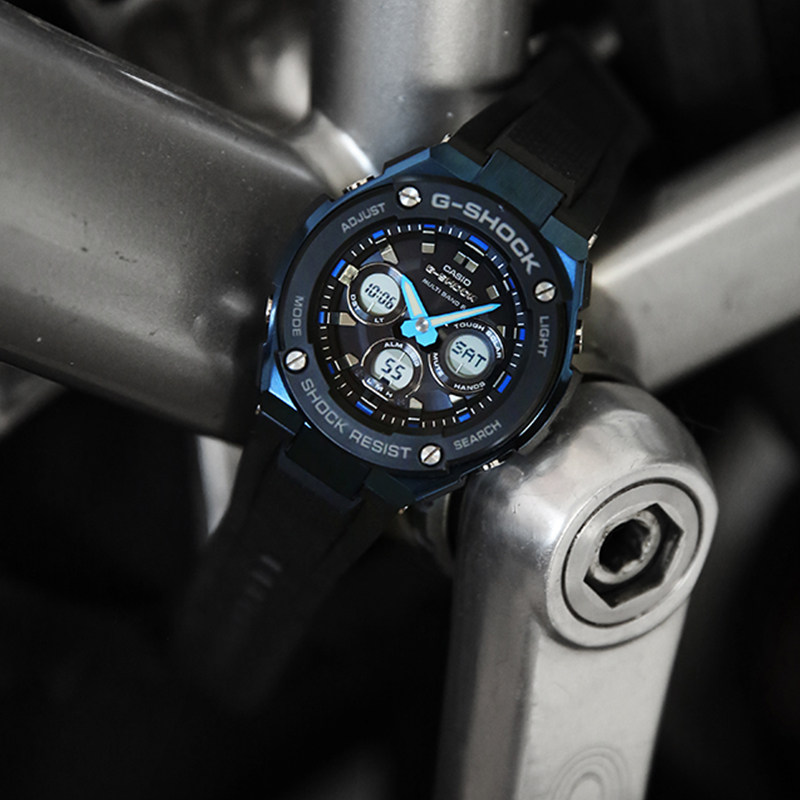 卡西欧gstw300运动防水男士手表男表太阳能电波石英表日韩腕表