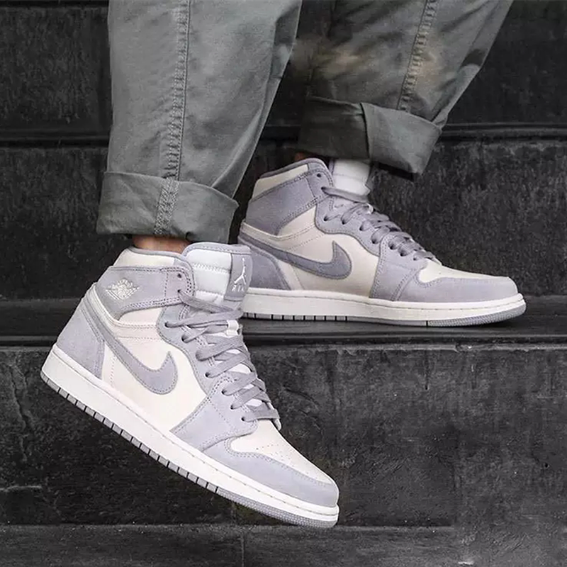 代购jordan 1 high premium aj1香芋粉紫灰色篮球鞋女 ah7389-101