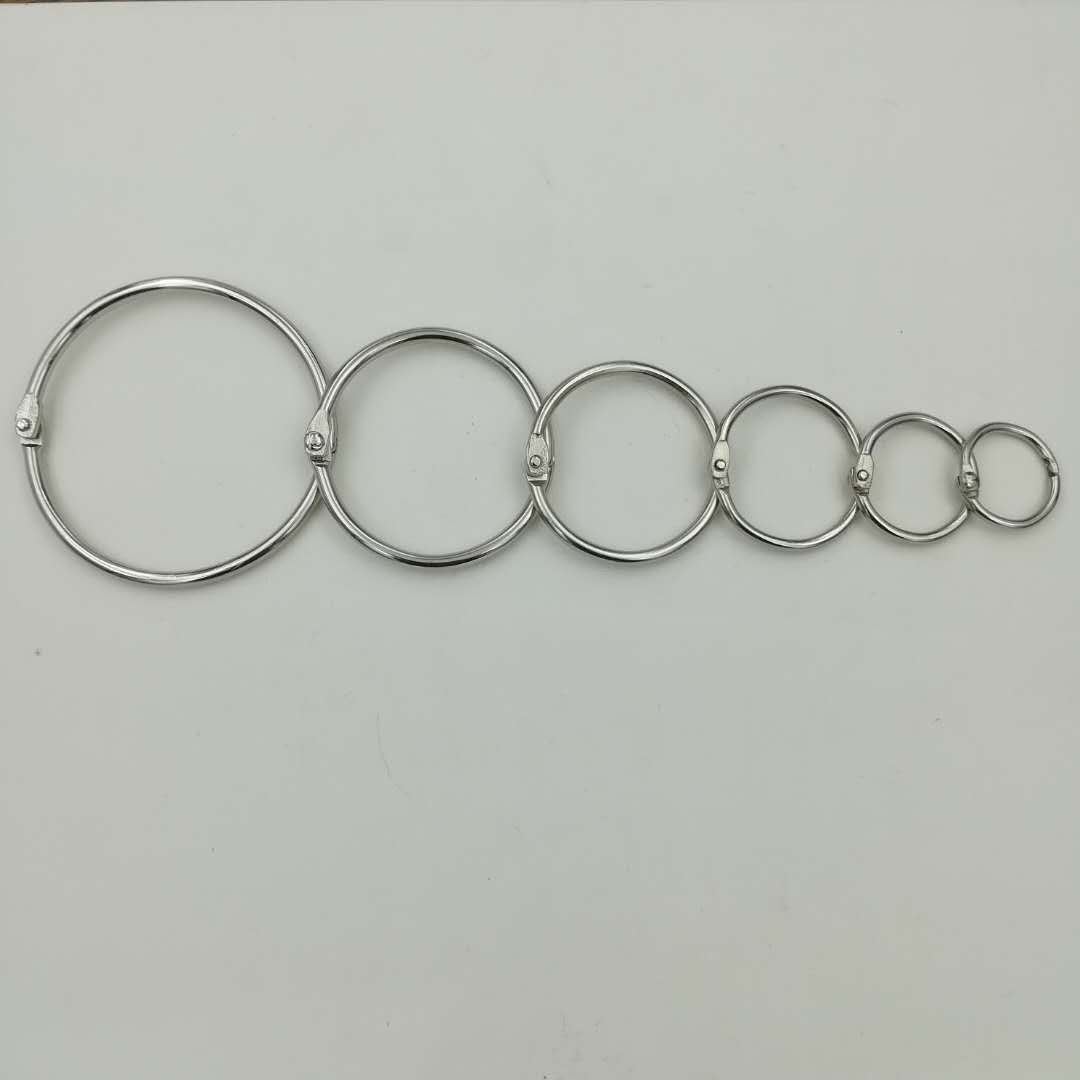 卡圈活页环书环书圈活动装订环金属窗帘环 diy 开口圈铁环扣台挂历