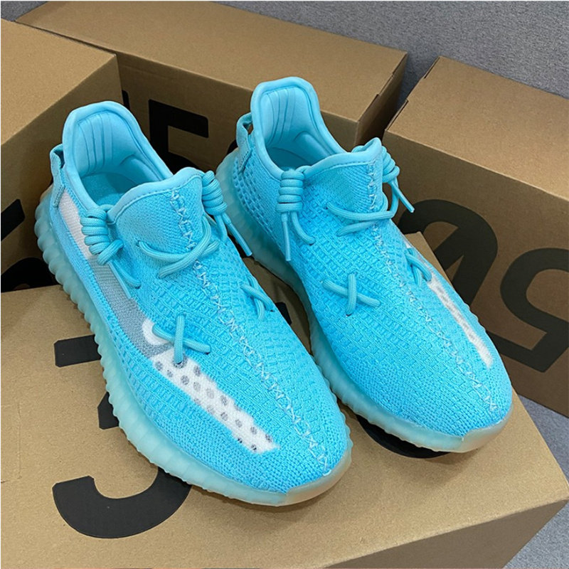 椰子鞋男350正品官网过毒版冰河蓝满天星黑天使yeezy休闲运动鞋子