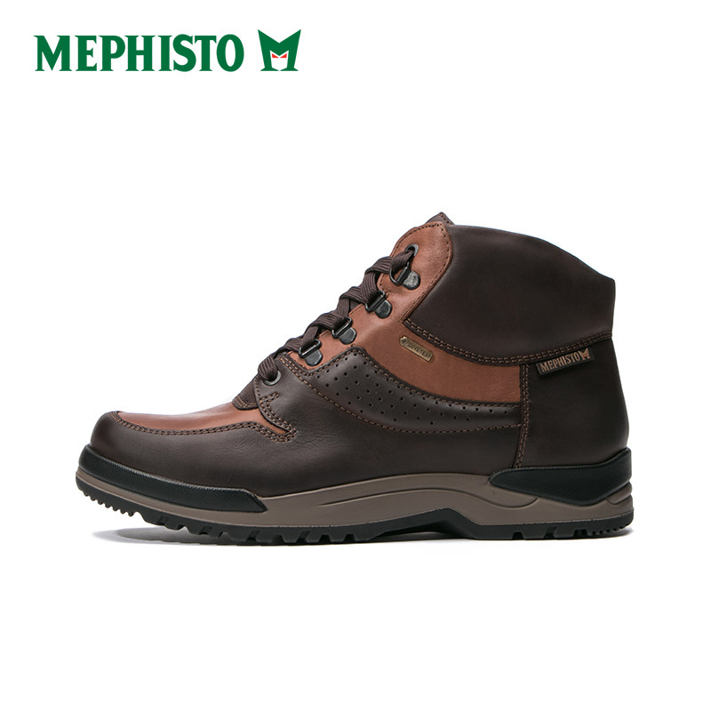mephisto马飞仕图秋冬新品靴子运动户外系带牛皮男靴高帮鞋