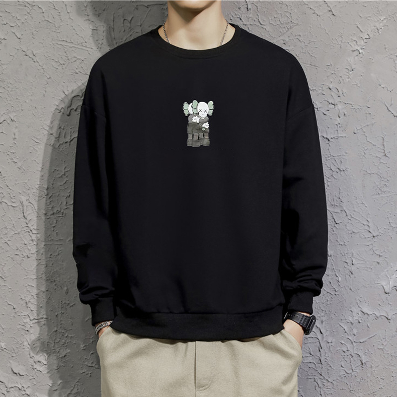 春秋季日系运动卫衣男潮流宽松ins长袖T恤打底衫百搭大码上衣服