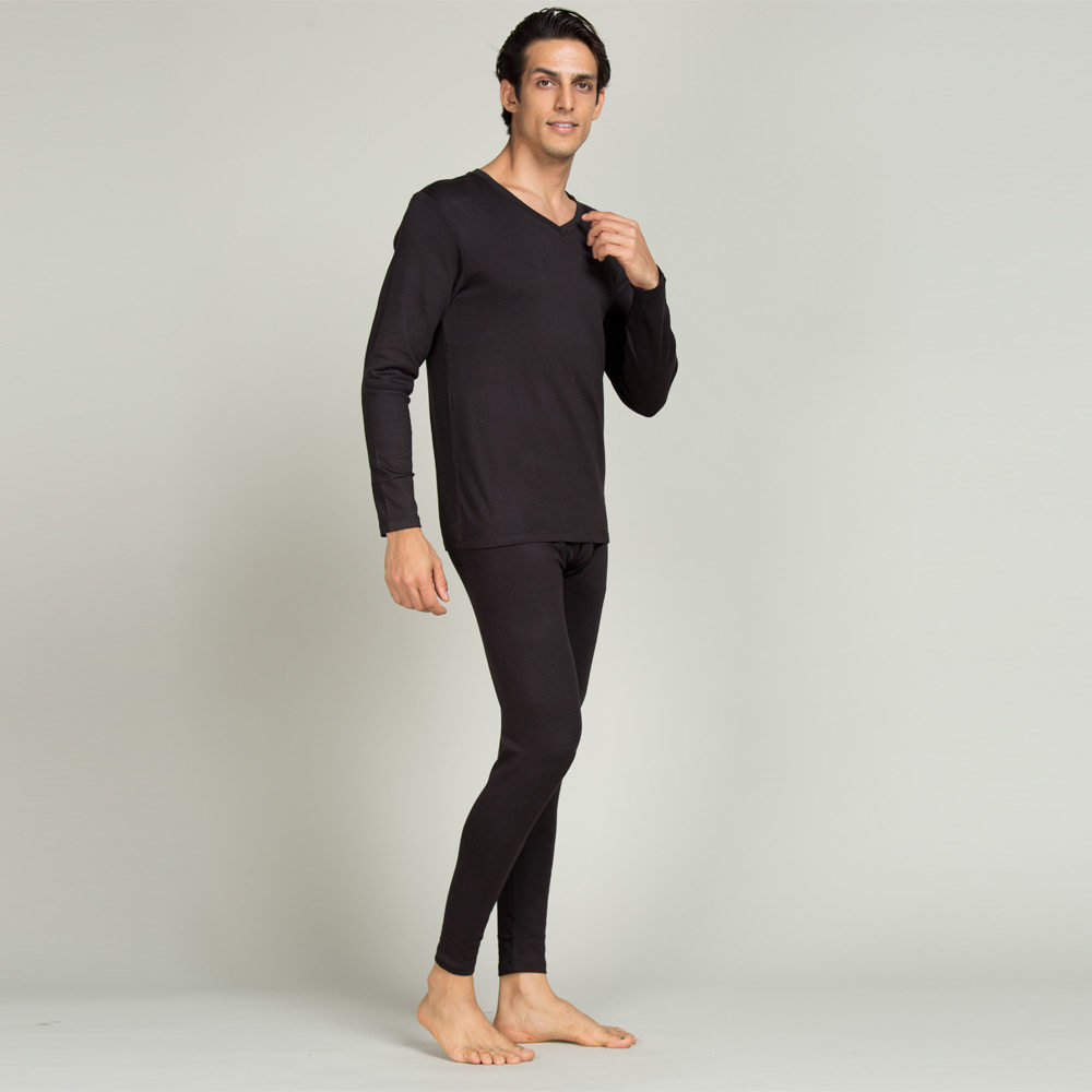 hups和璞和朴男士兰精micro超细莫代尔长绒秋衣保暖套装