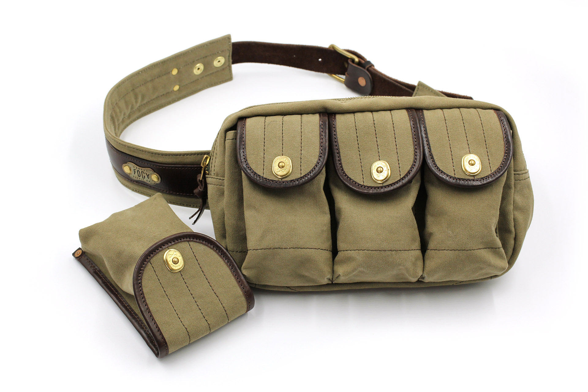 福禄车库 二战丛林军事风格复古斜挎包单肩包机车包弹药包