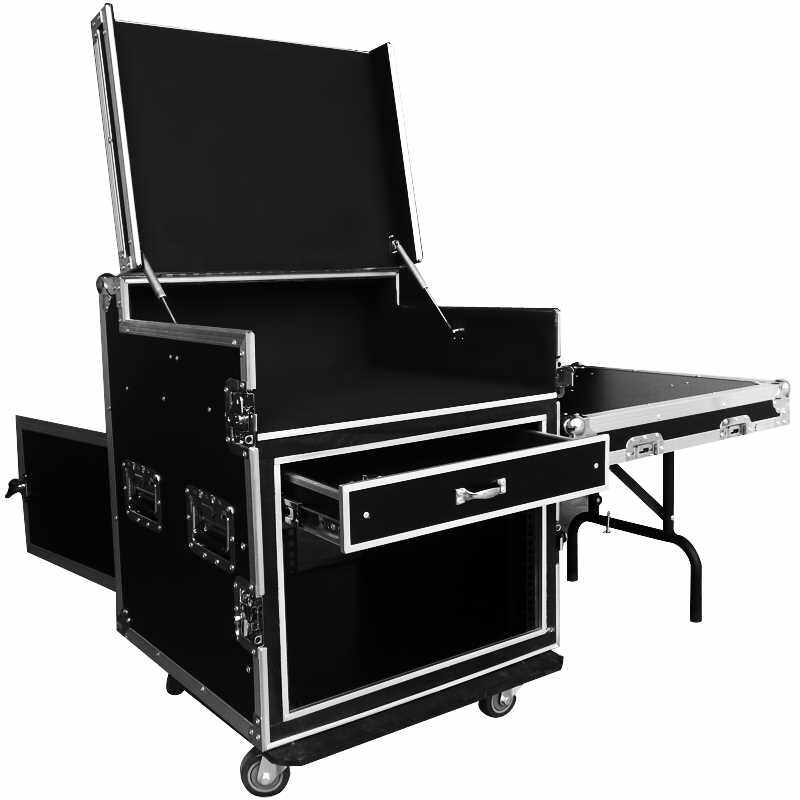 专业16u功放功放机机箱航空箱机柜调音台架架子机箱