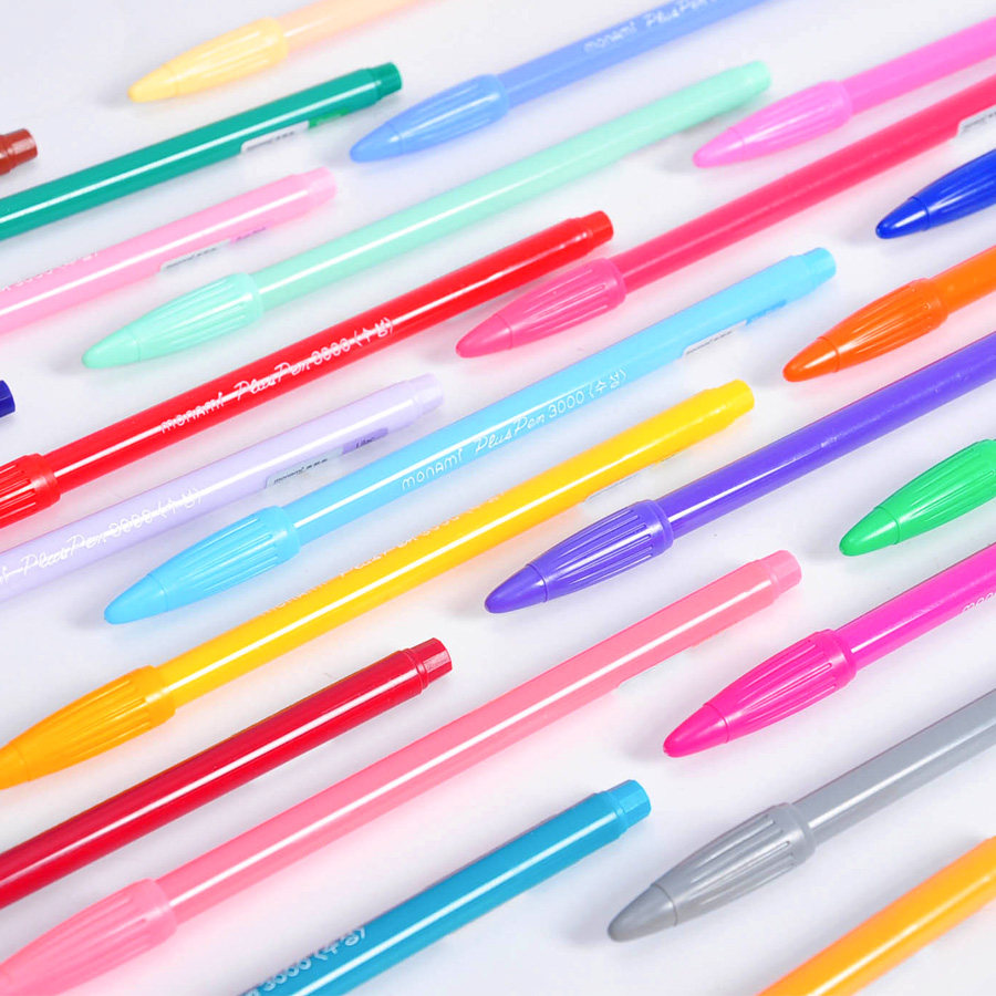 娜美韩国水性纤维笔勾线笔中性笔3000彩色可爱中性笔